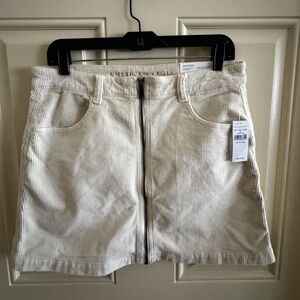 American Eagle Super Hi-Rise A-Line Skirt- US 10 Long- 30 W- Cream